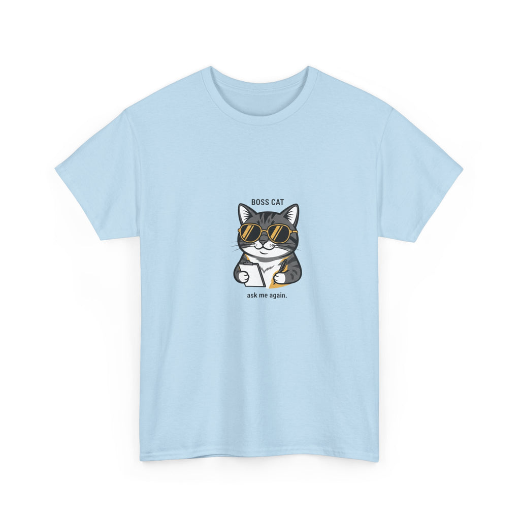 Boss Cat sunglasses graphic Tee | Cool cat illustration tee