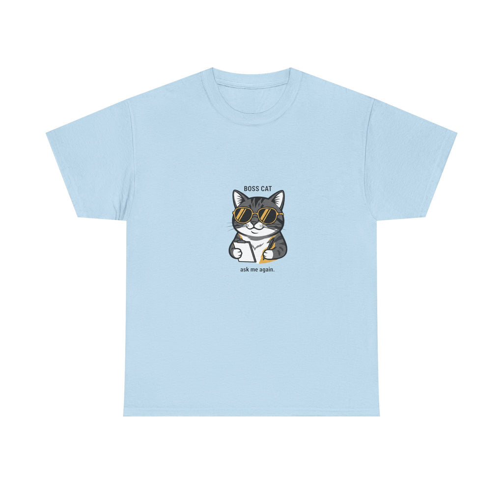 Boss Cat sunglasses graphic Tee | Cool cat illustration tee