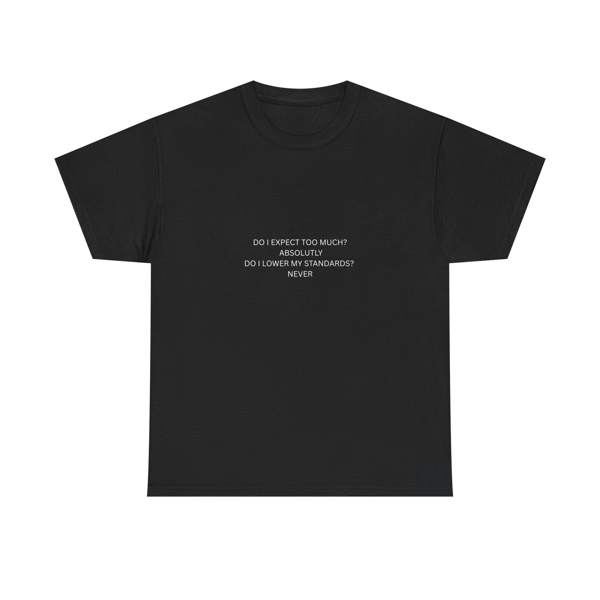 Do I Expect Too Much? T-Shirt | Minimal Text Graphic Tee