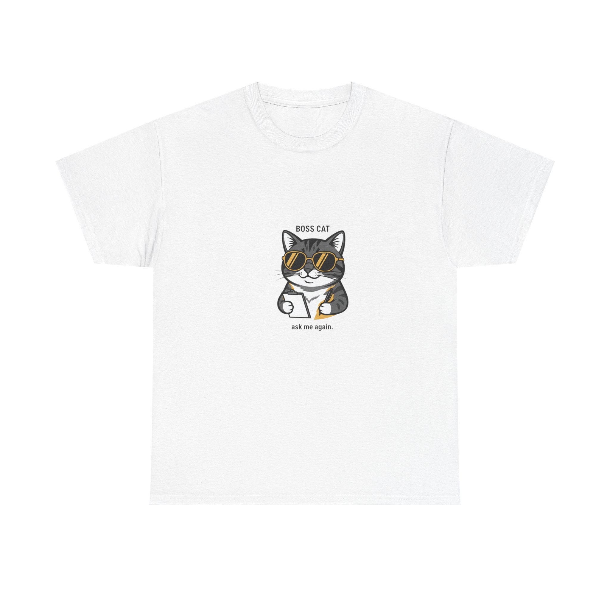Boss Cat sunglasses graphic Tee | Cool cat illustration tee