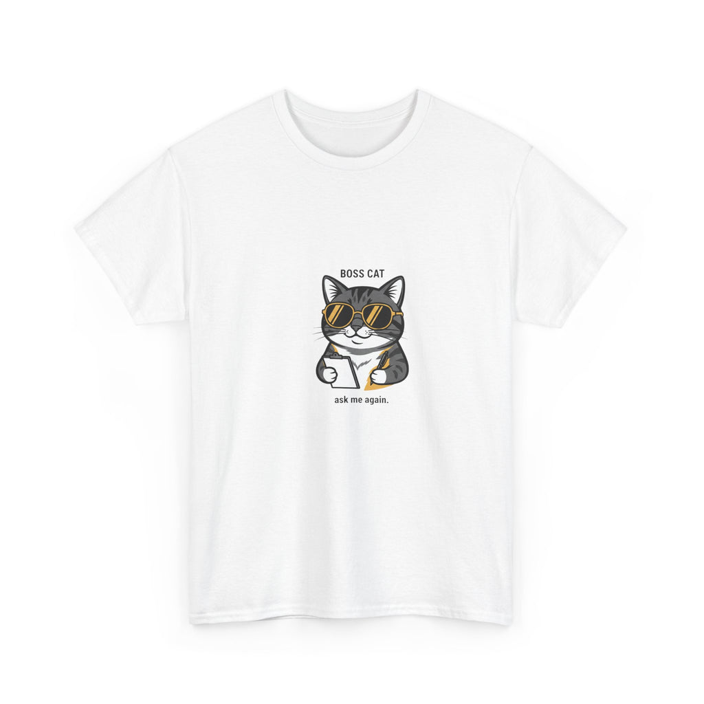 Boss Cat sunglasses graphic Tee | Cool cat illustration tee