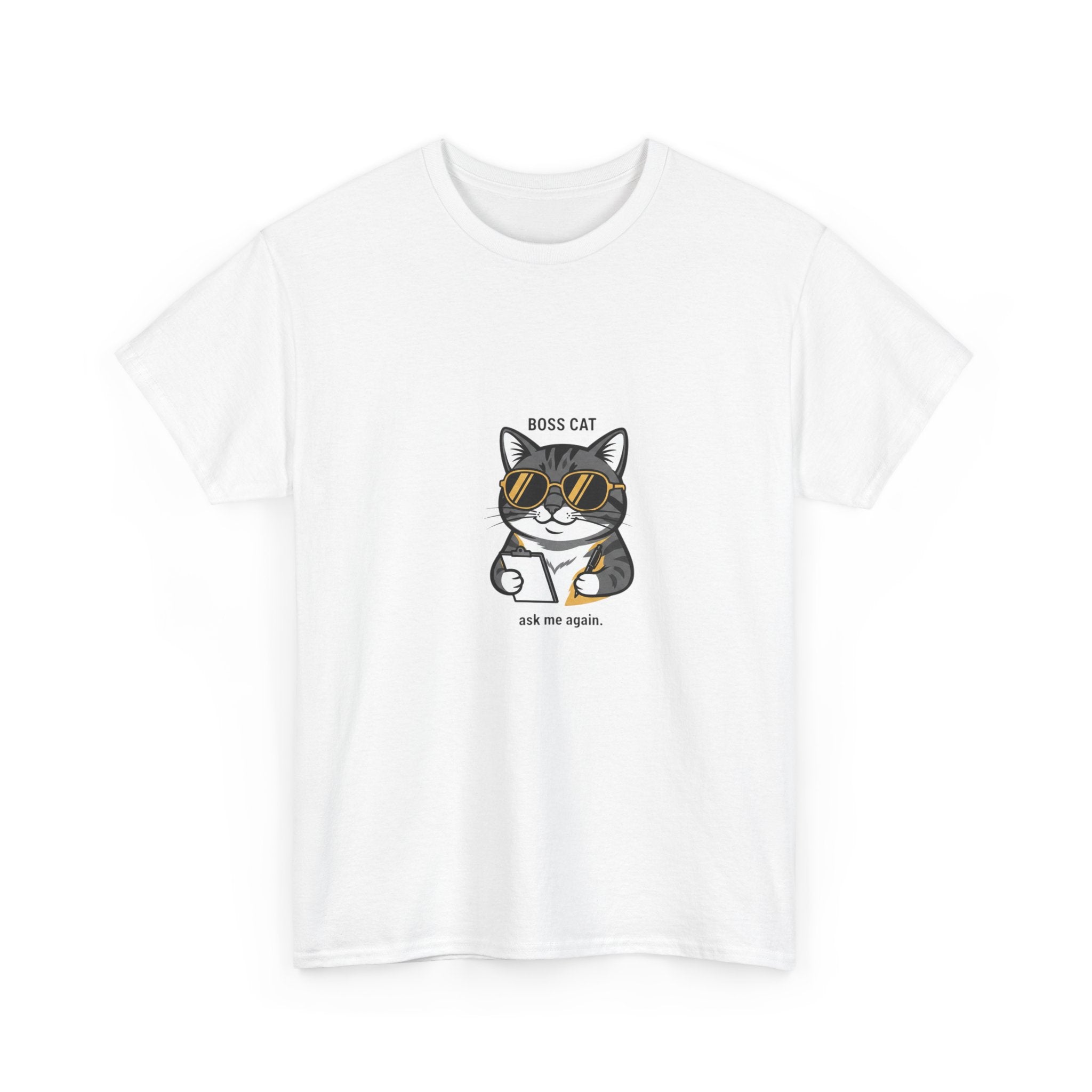 Boss Cat sunglasses graphic Tee | Cool cat illustration tee